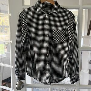 Uniqlo Black and White Flannel Shirt size S